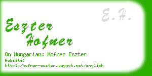 eszter hofner business card